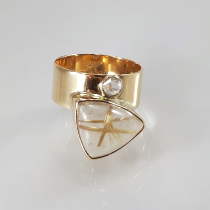 "Etoiles filantes", bague or jaune 18ct. 2017 "Etoiles filantes", bague or jaune 18ct. 2017