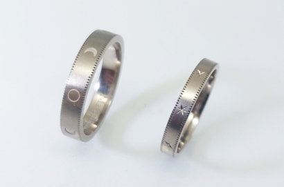 Alliances or blanc palladié 18 ct Alliances or blanc palladié 18 ct